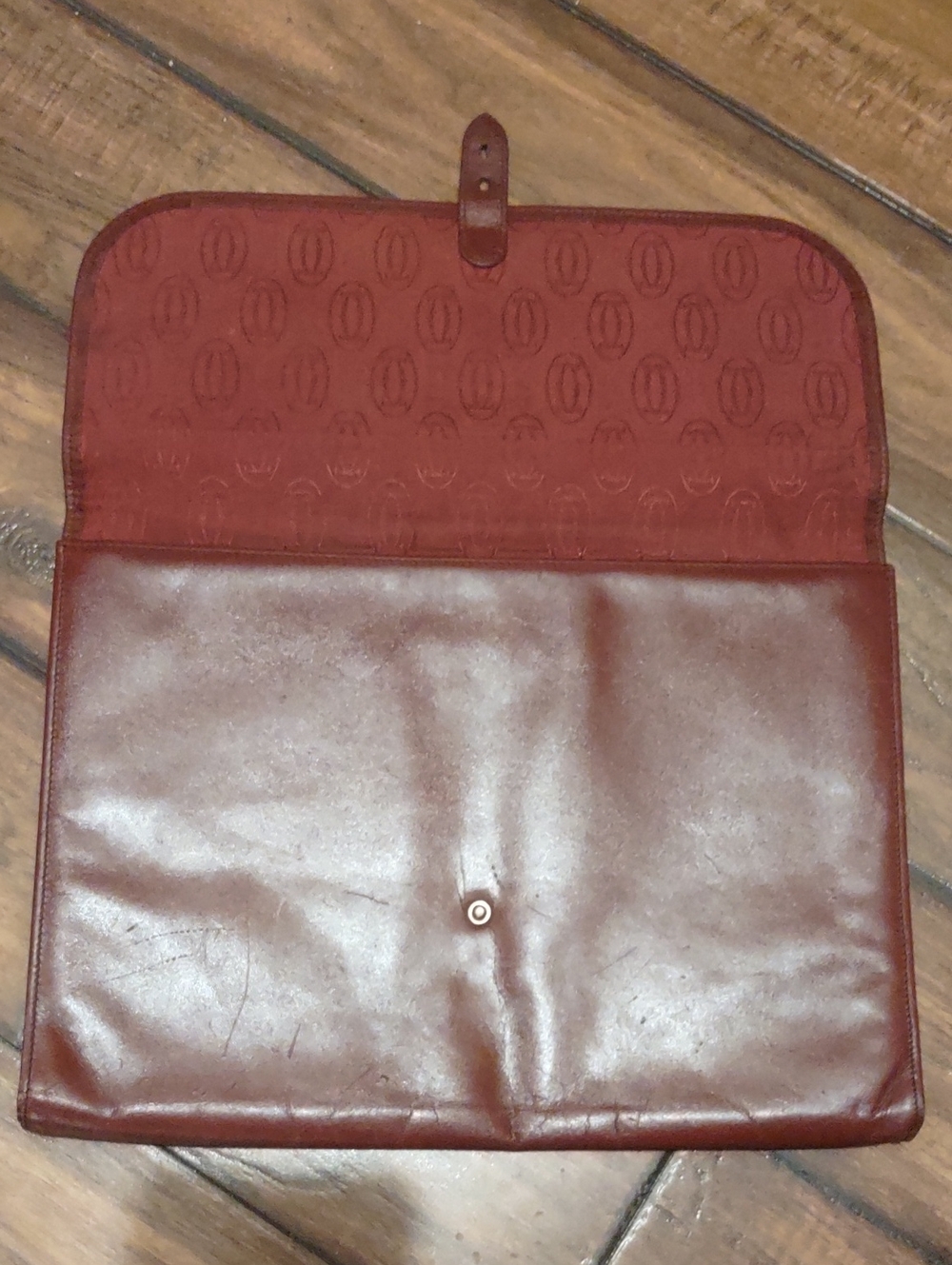 Authentic Cartier Leather Document Folio Clutch. - Picture 9 of 15